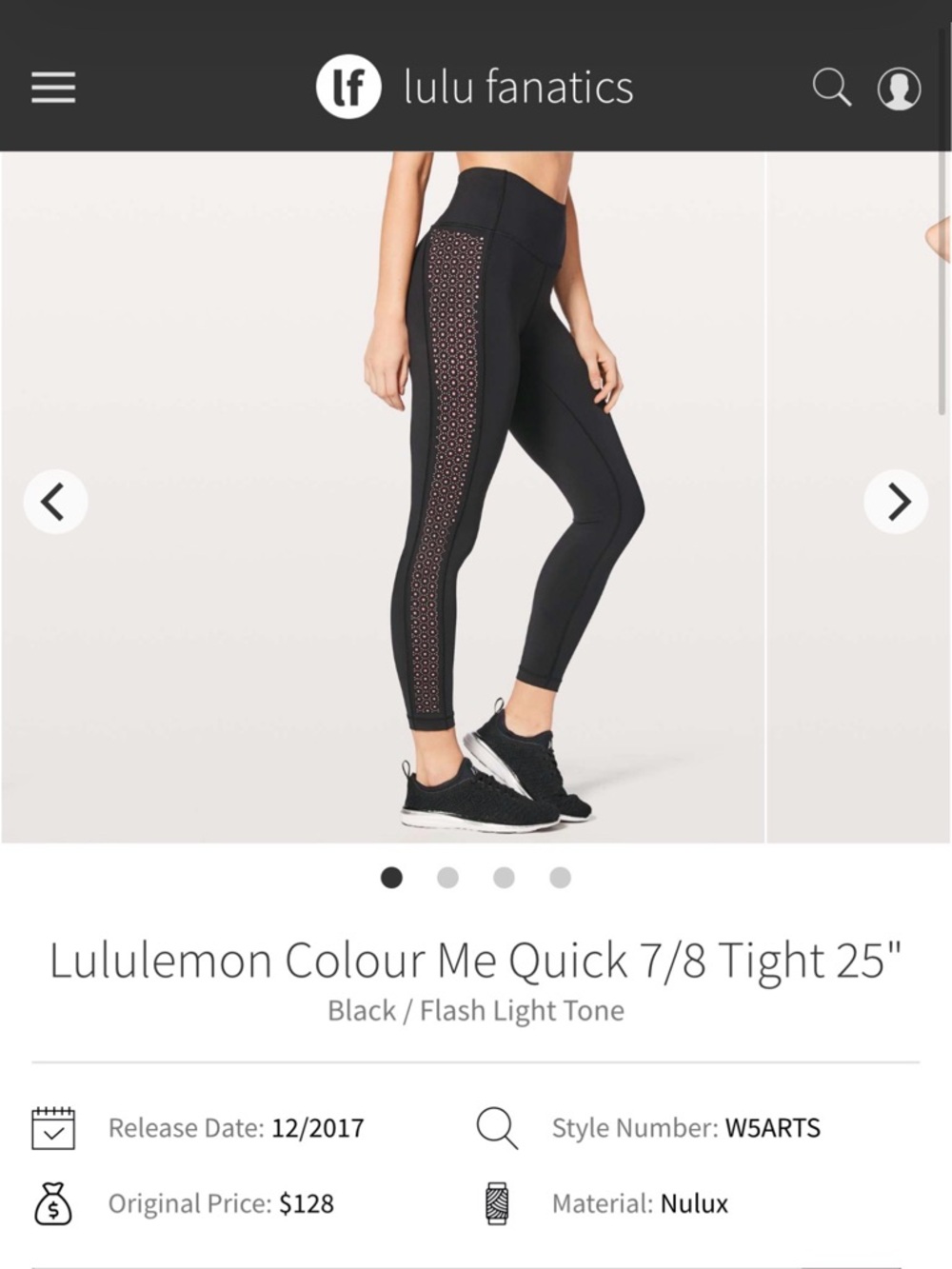 lululemon Black colour me quick leggings!